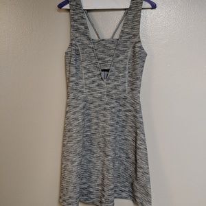 Gray fit and flare dress